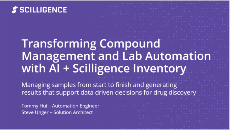 Transforming Compound Management and Lab Automation with AI + Scilligence Inventory