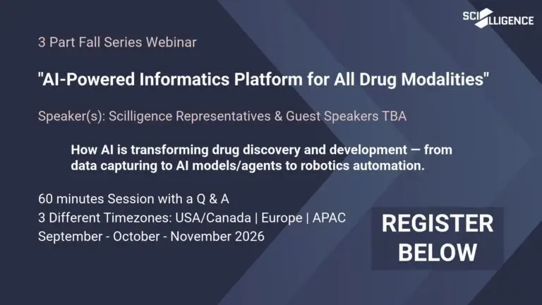 Announcing the 2026 Scilligence Fall Webinar Series: AI and Robotics for Modern R&D
